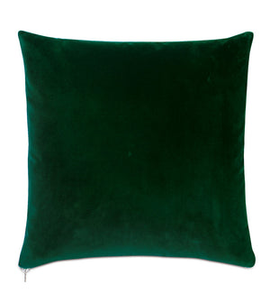 Topaz 20" Velvet Pillow/ Emerald Green