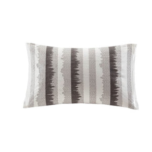 Port Lumbar Pillow 12x20/ Grey and White