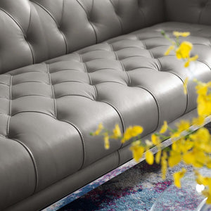 Boston Leather Chesterfield Sofa