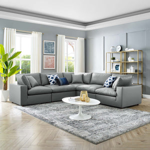 Russell Vegan Leather 5-piece Sectional