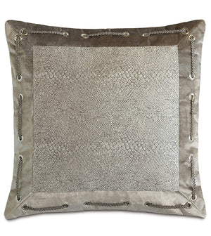 Gardner 20" Pillow/ Faux Snakeskin