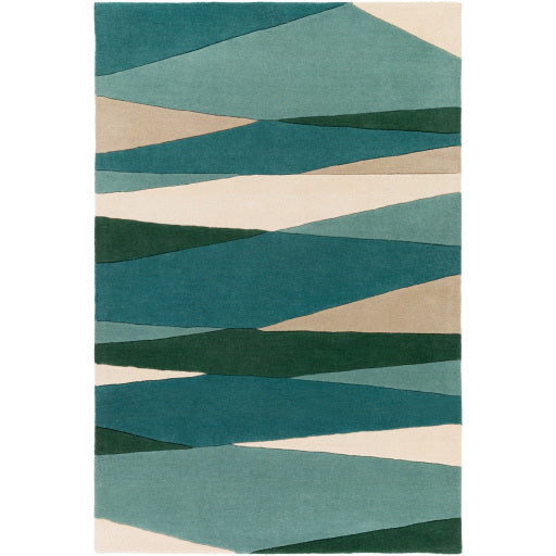 Forum Sea foam, Dark Green, Teal, Dusty Sage and Cream Rug - Rite