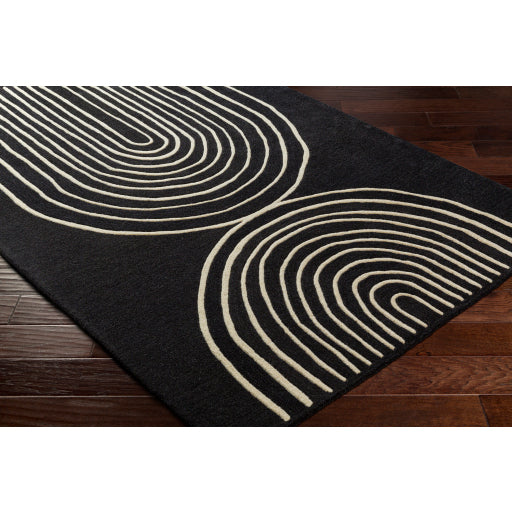 Isabell Black and Ivory Rug