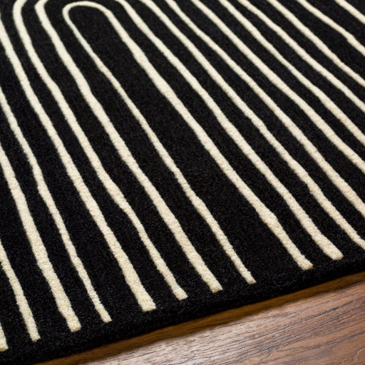 Isabell Black and Ivory Rug