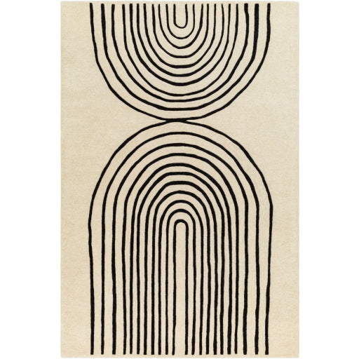 Isabell Black and Ivory Rug