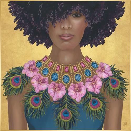 Decolletage III w/ Floating Frame 47 X 47&quot;