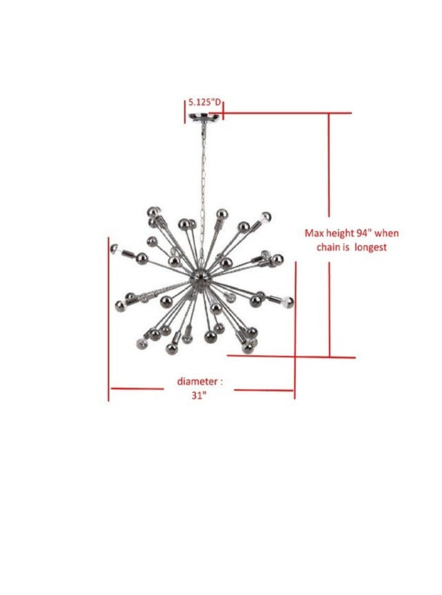 Sticky Chrome Chandelier