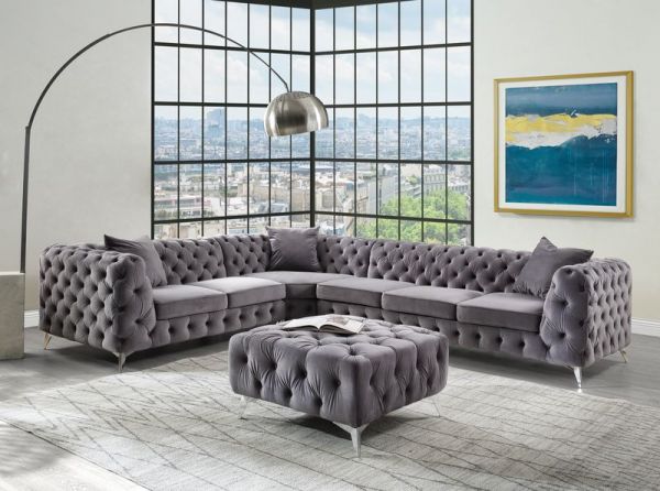 Velvet sectional deals sofa bed