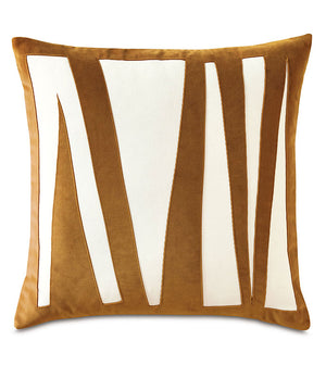 Mogul 20" Pillow/ Ivory and Brown