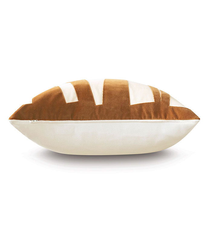 Mogul 20" Pillow/ Ivory and Brown