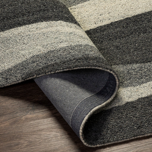 Madelyn Gray, Light Gray, Charcoal and Black Rug