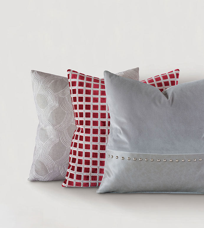 Wiler 22&quot; Pillow/ Gray