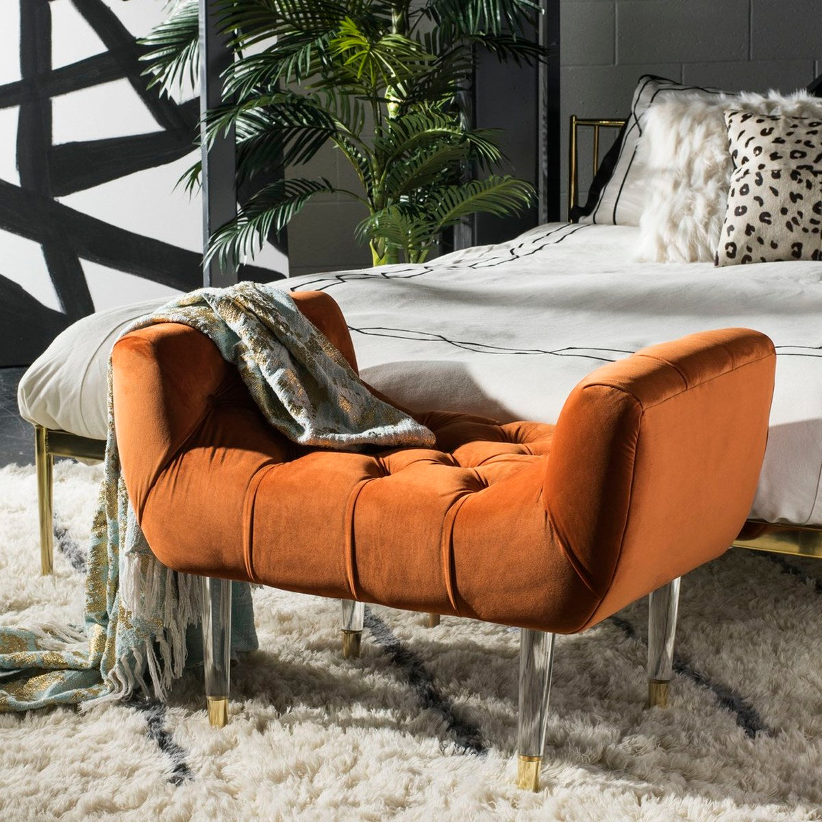 Ashwood Tufted Bench