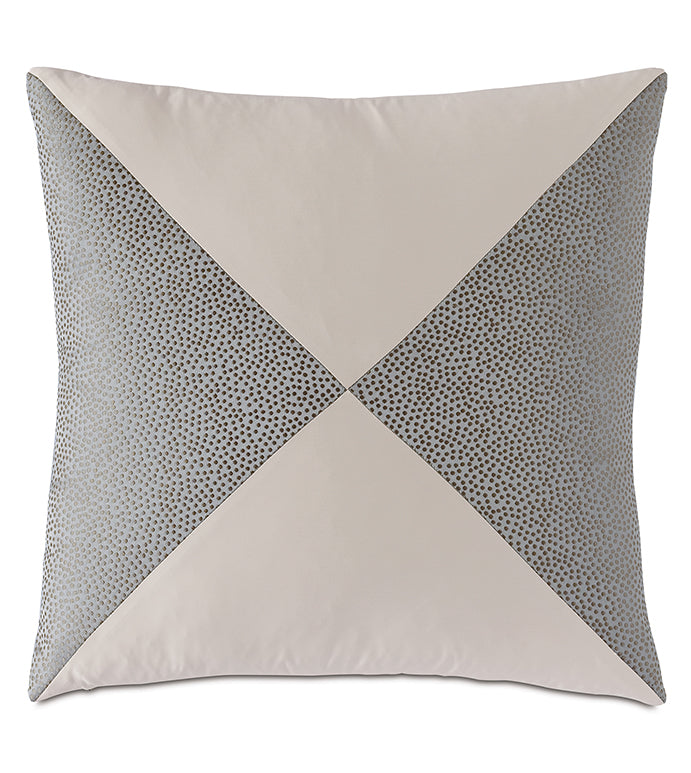 Glenbrook 20&quot; Pillow/ Ivory and Silver