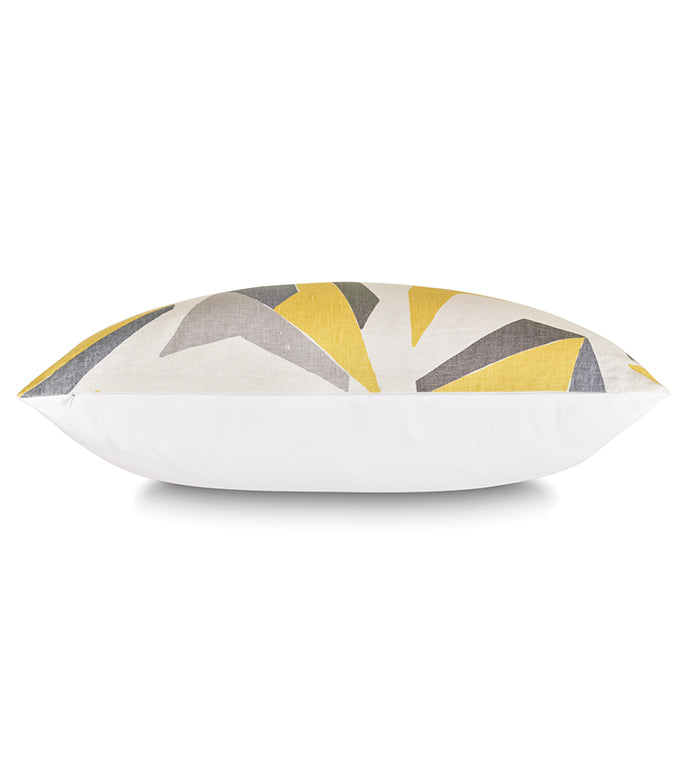 Sunrise Manor 15x26 Lumbar Pillow/ Grey and Yellow