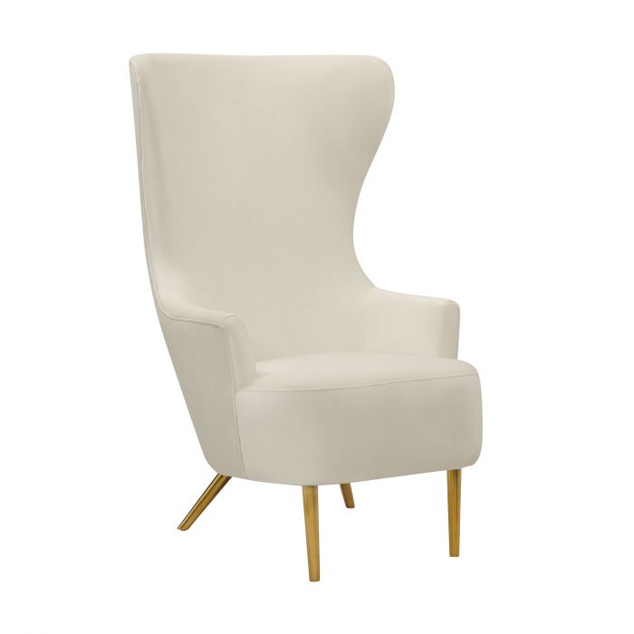 Julia Velvet Wingback Accent Chair