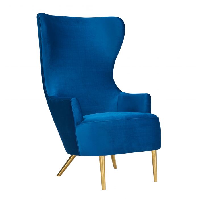 Julia Velvet Wingback Accent Chair